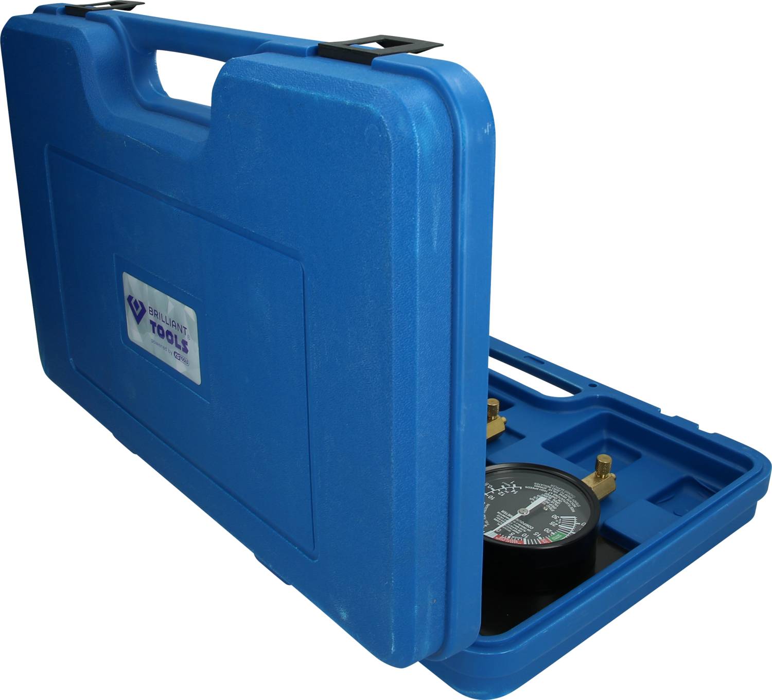 Brilliant Tools BT581200 Synchron-Vergaser-Testgerät, mit 4 Synchronuhren, 26-tlg