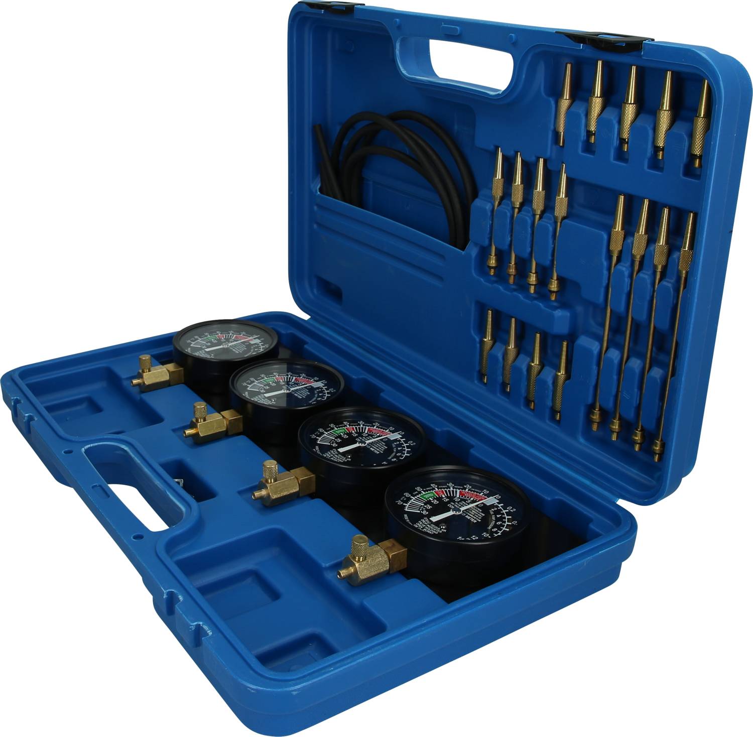 Brilliant Tools BT581200 Synchron-Vergaser-Testgerät, mit 4 Synchronuhren, 26-tlg