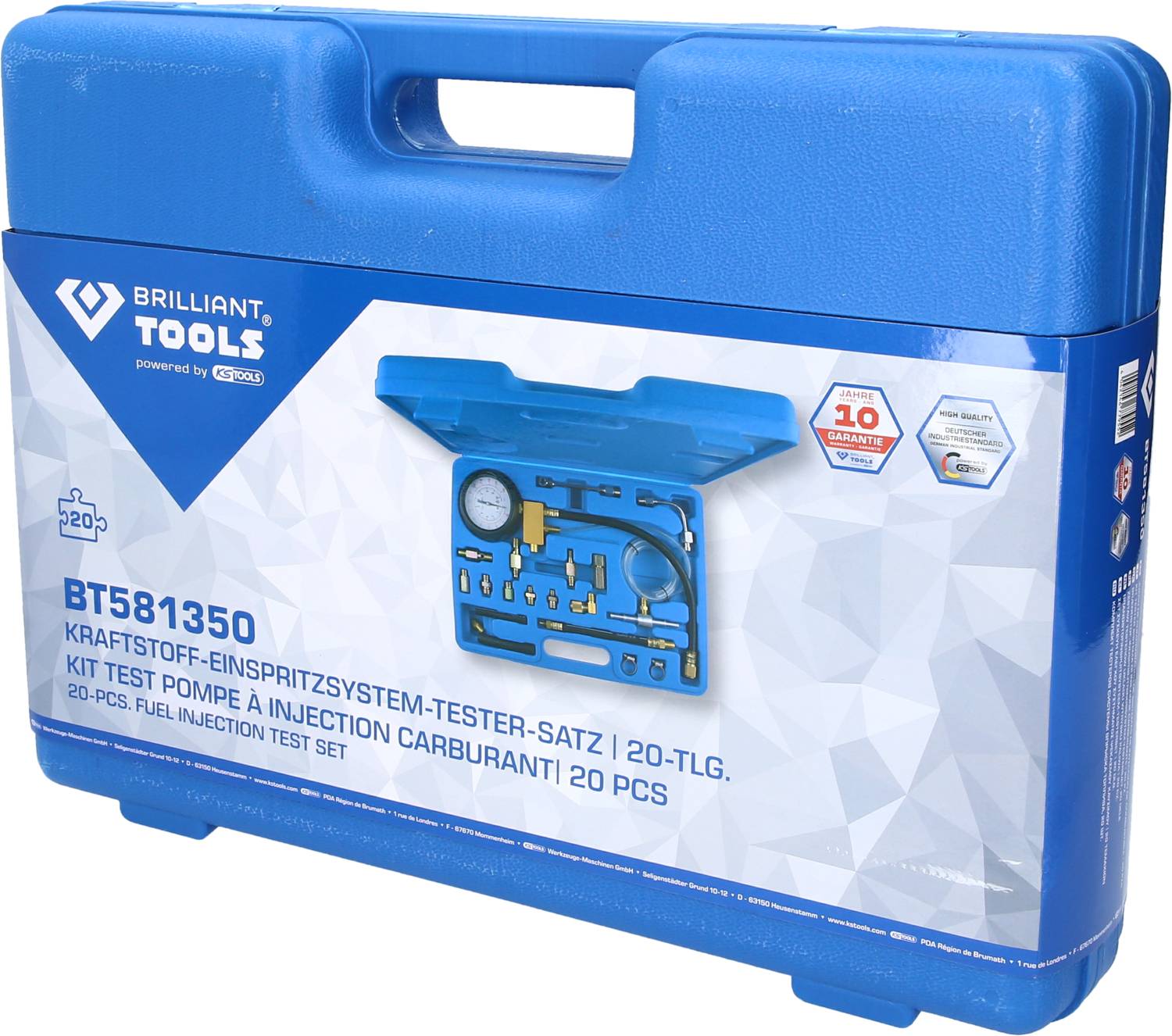 Brilliant Tools BT581350 Kraftstoff-Einspritzsystem-Tester-Satz, 20-tlg