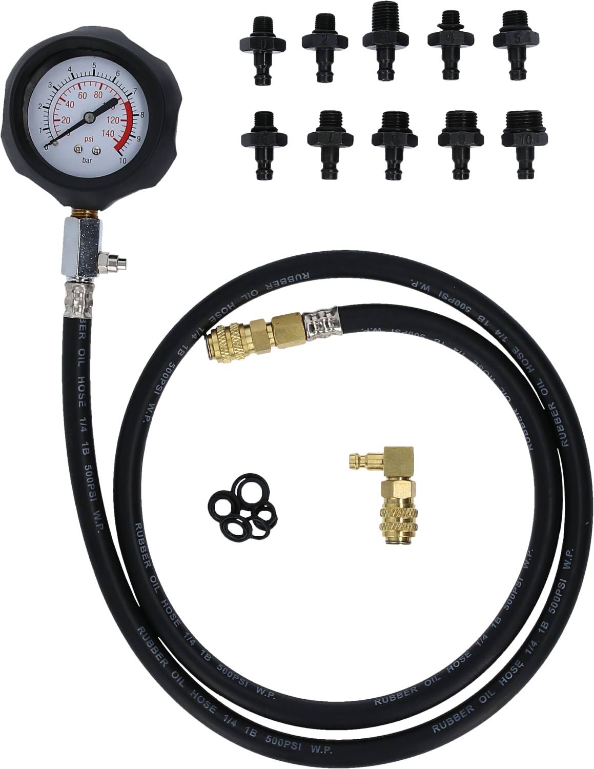 Brilliant Tools BT581450 Öldruck-Tester-Satz, 12-tlg