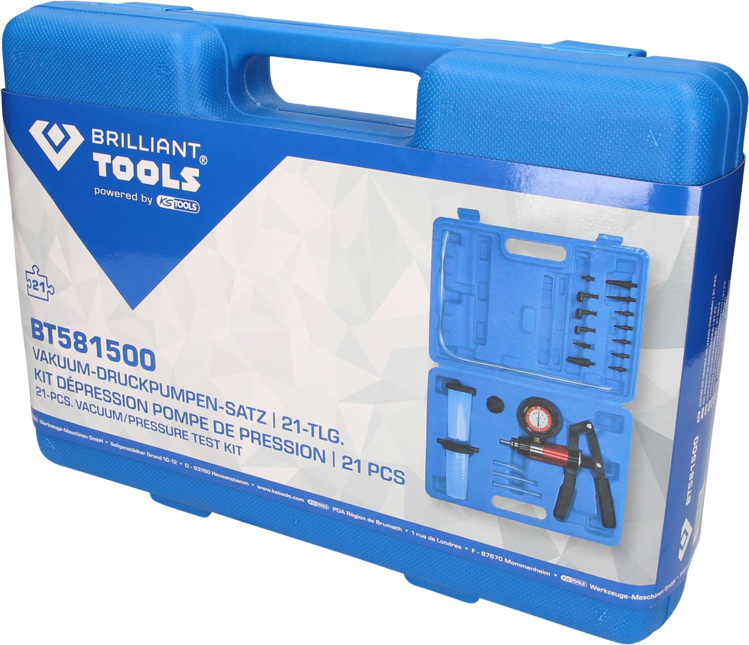 Brilliant Tools BT581500 Vakuum-Druckpumpen-Satz, 21-tlg