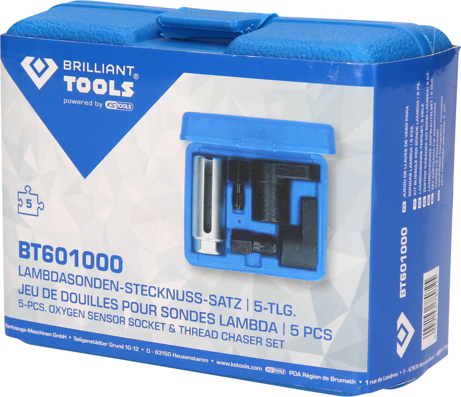 Brilliant Tools BT601000 Lambdasonden-Stecknuss-Satz, 5-tlg