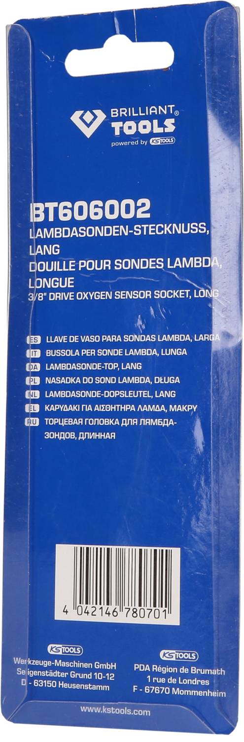 Brilliant Tools BT606002 Lambdasonden-Stecknuss, lang