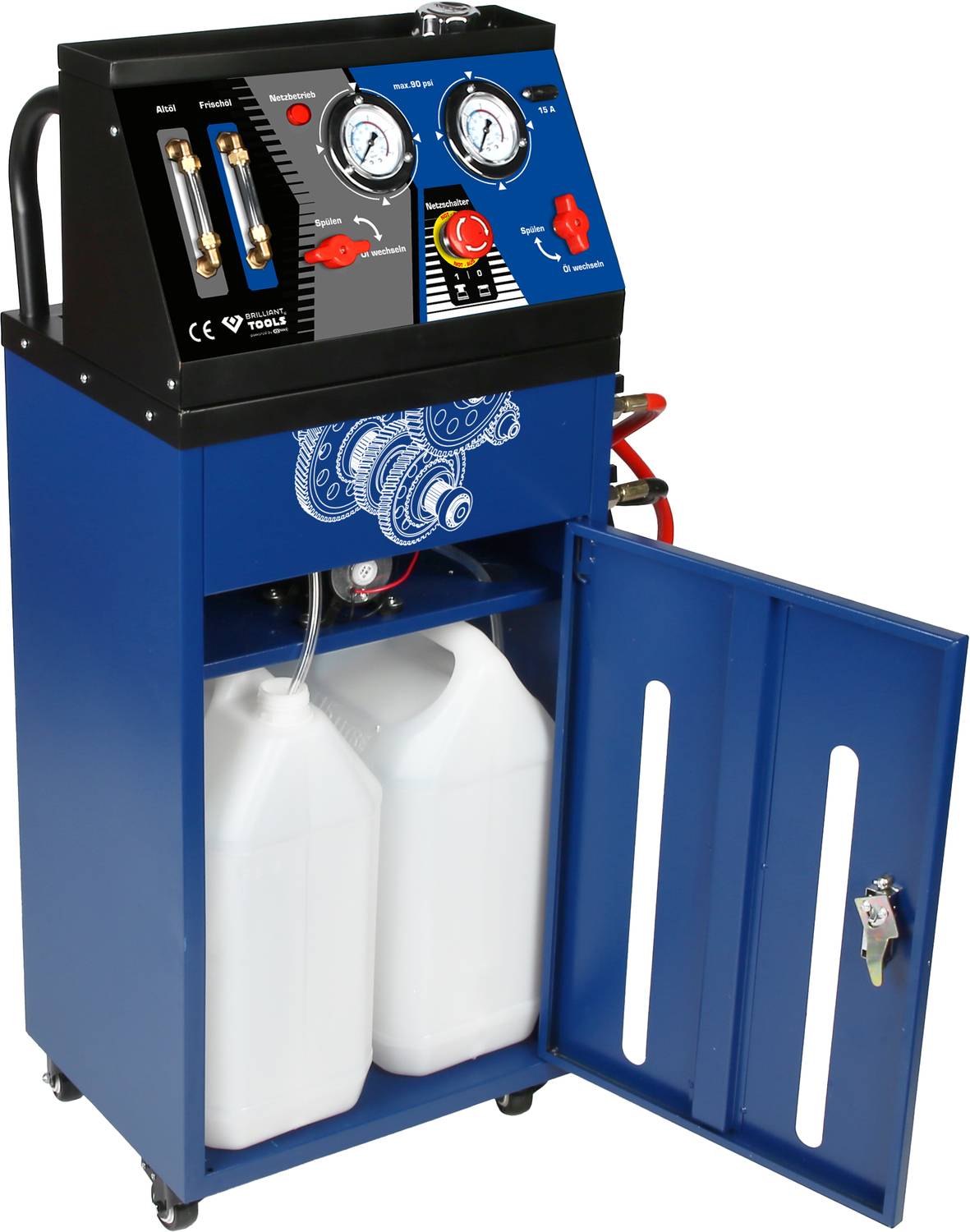 Getriebespülgerät für Automatikgetriebe inklusive 35-tlg Adapter-Satz Brilliant Tools BT626050