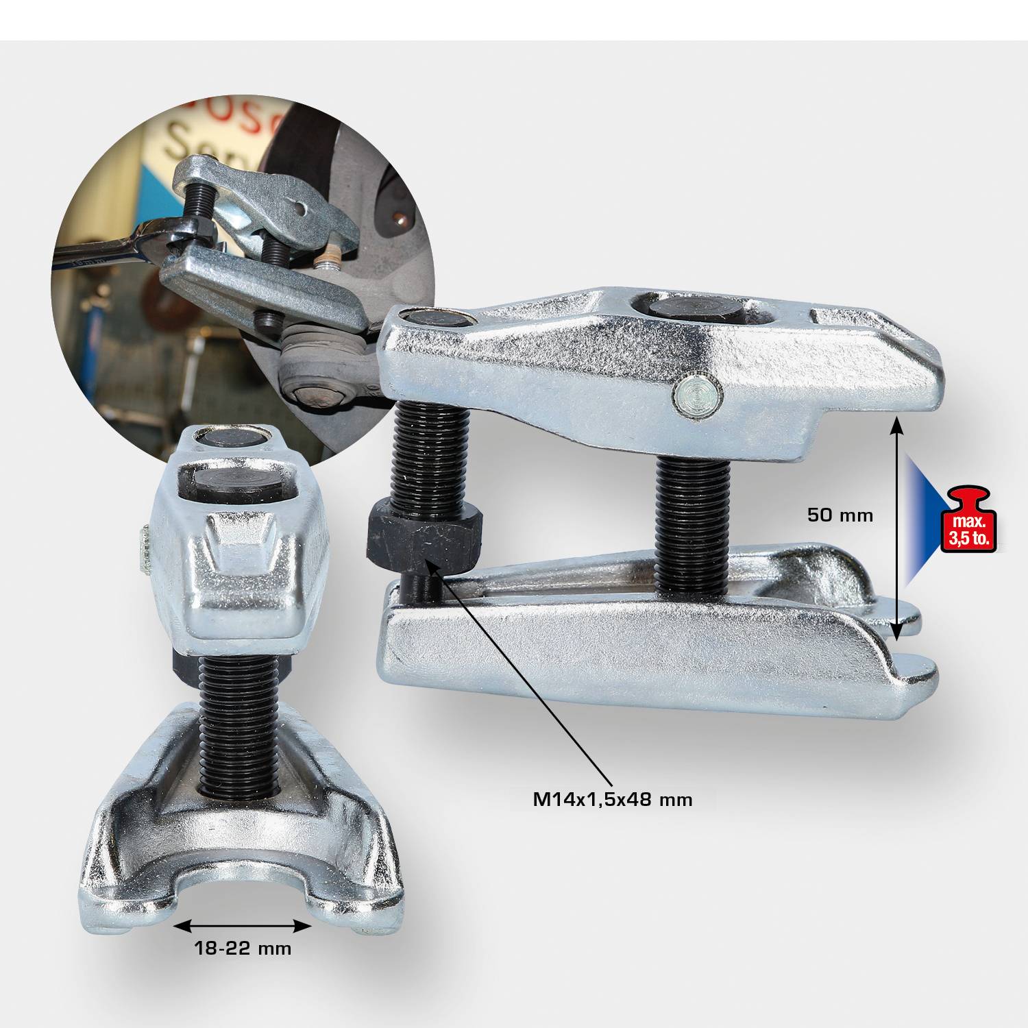Universal-Kugelgelenk-Abdrücker Brilliant Tools BT651017