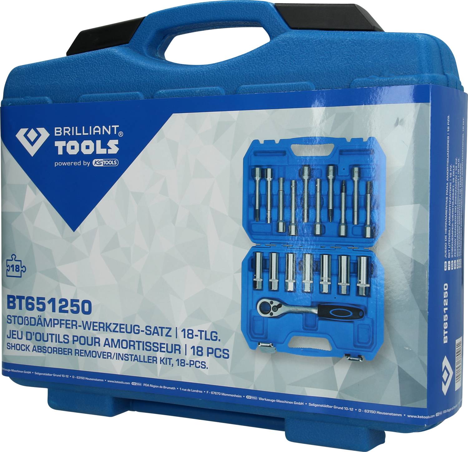 Brilliant Tools Stoßdämpfer-Werkzeug-Satz, 18-tlg BT651250