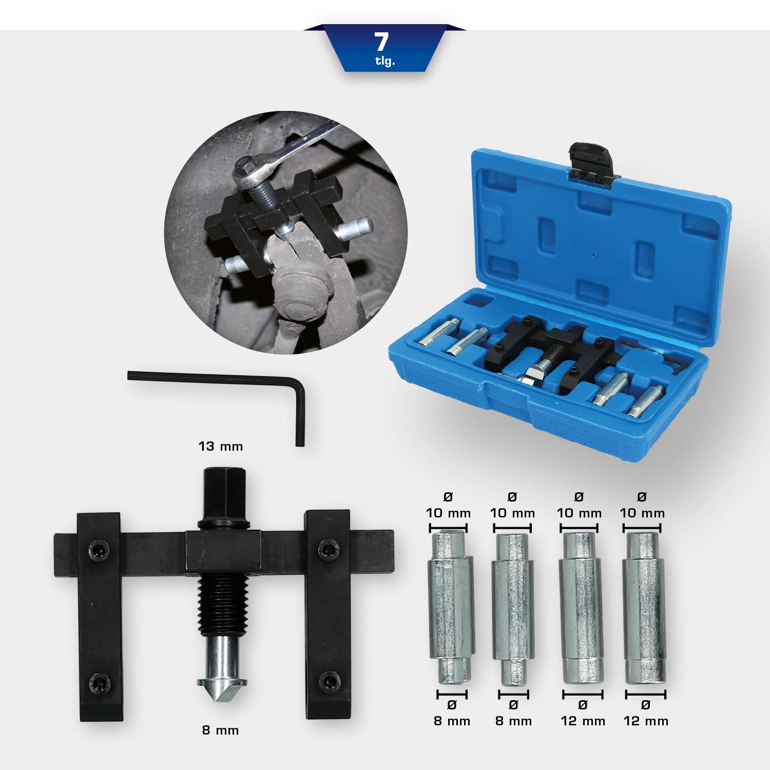 Klemm und Spreizwerkzeug-Satz, 7-tlg Brilliant Tools BT661300