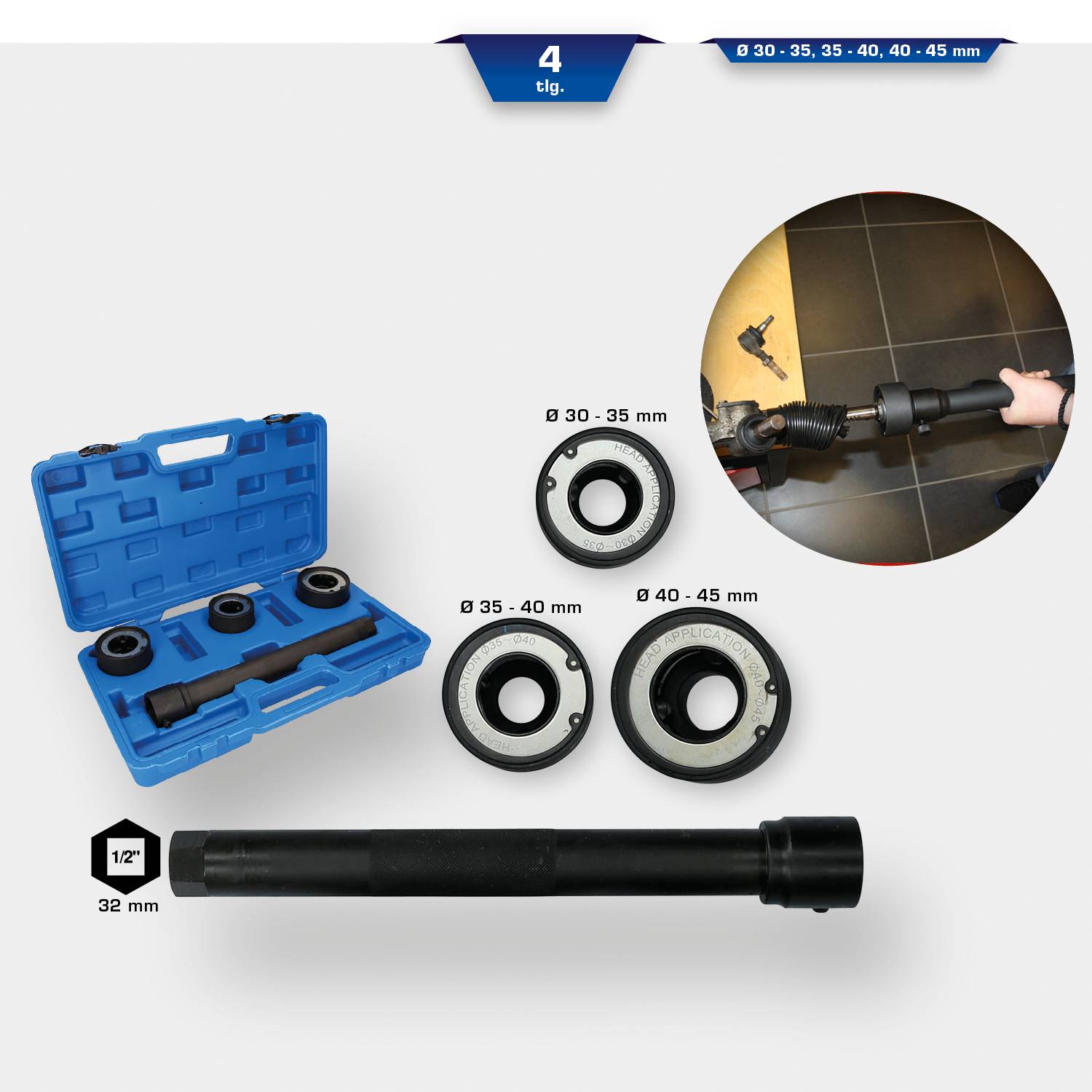 Brilliant Tools Spurstangenwerkzeug-Satz, 4-tlg BT661350