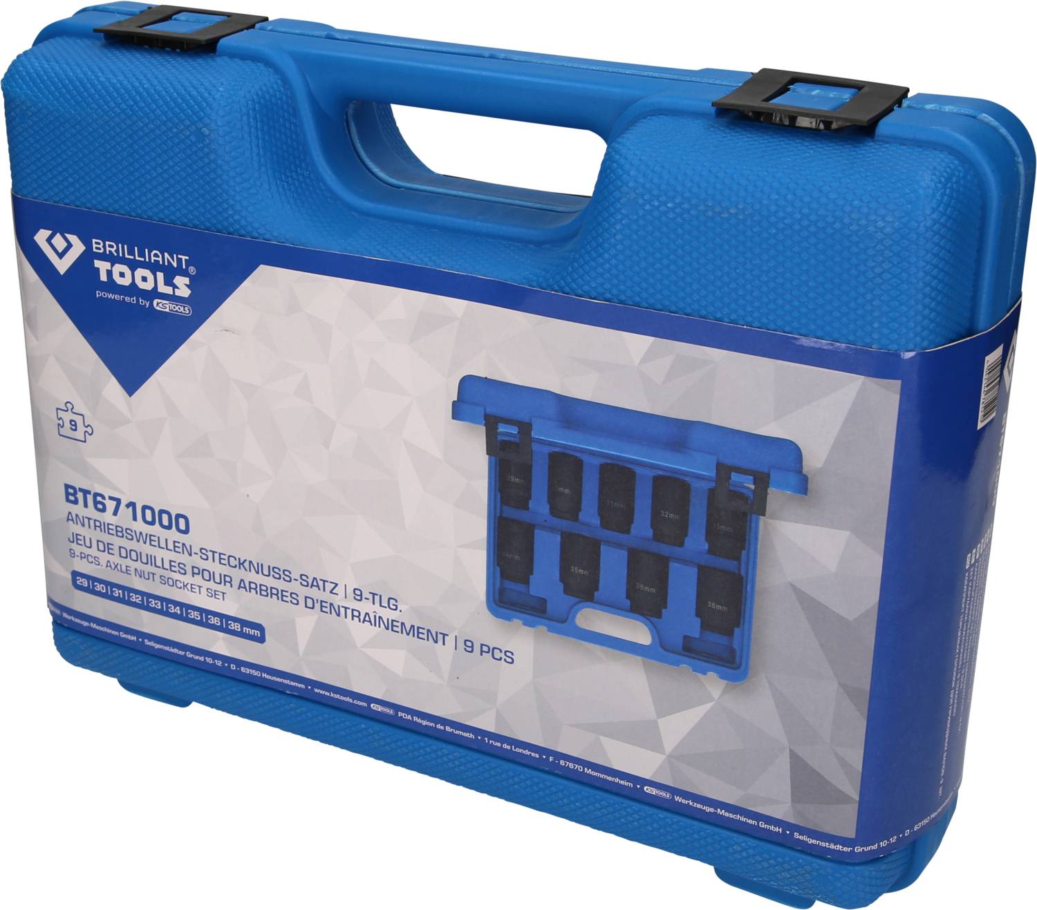 Antriebswellen-Stecknuss-Satz, 9-tlg Brilliant Tools BT671000