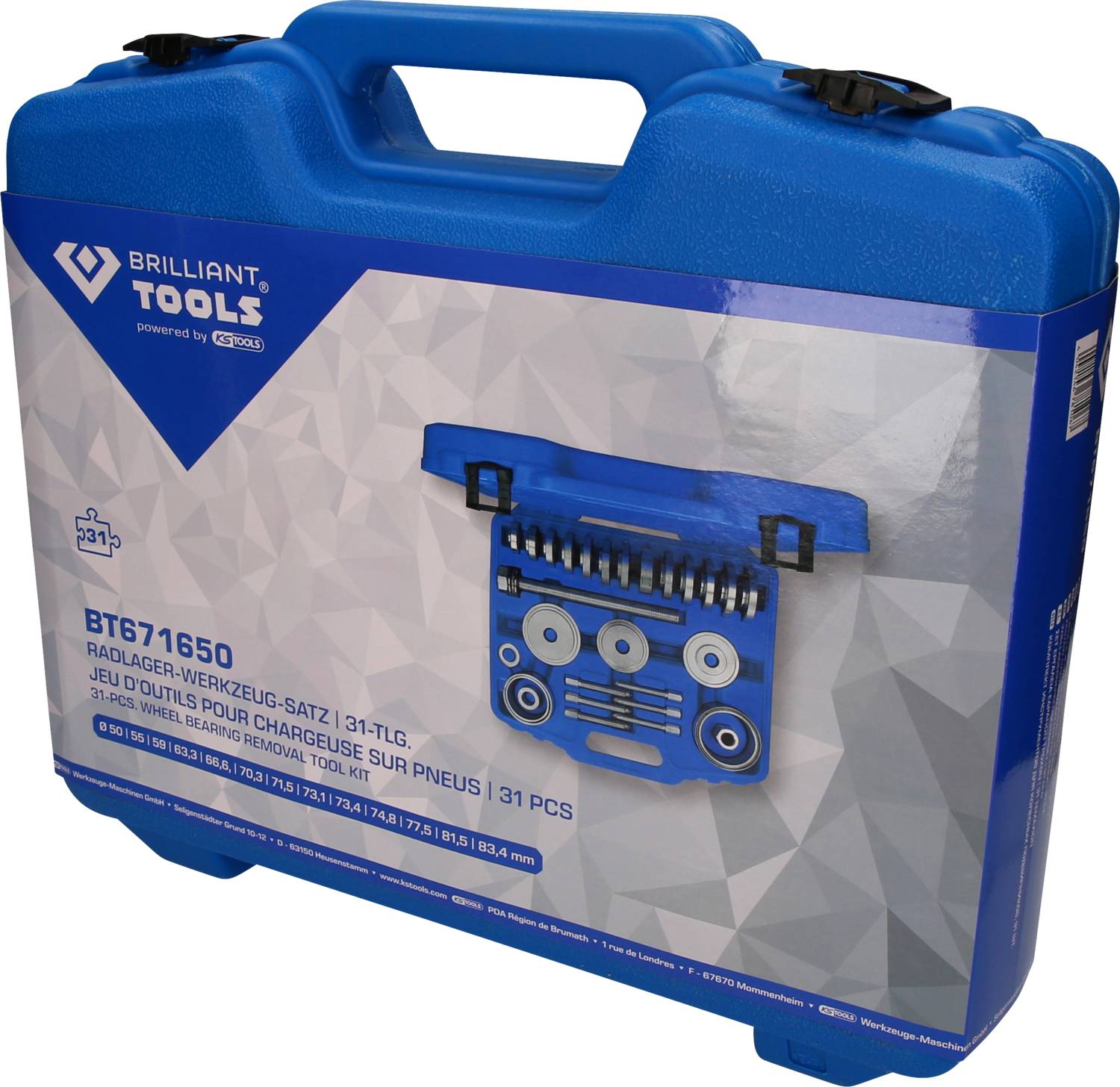 Radlager-Werkzeug-Satz, 31-tlg Brilliant Tools BT671650