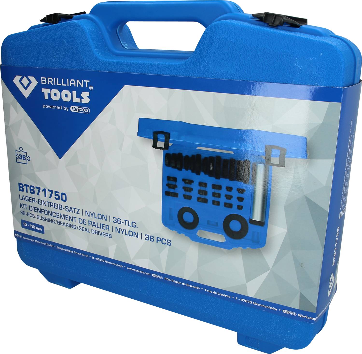 Brilliant Tools Lager-Eintreib-Satz, Nylon, 36-tlg BT671750