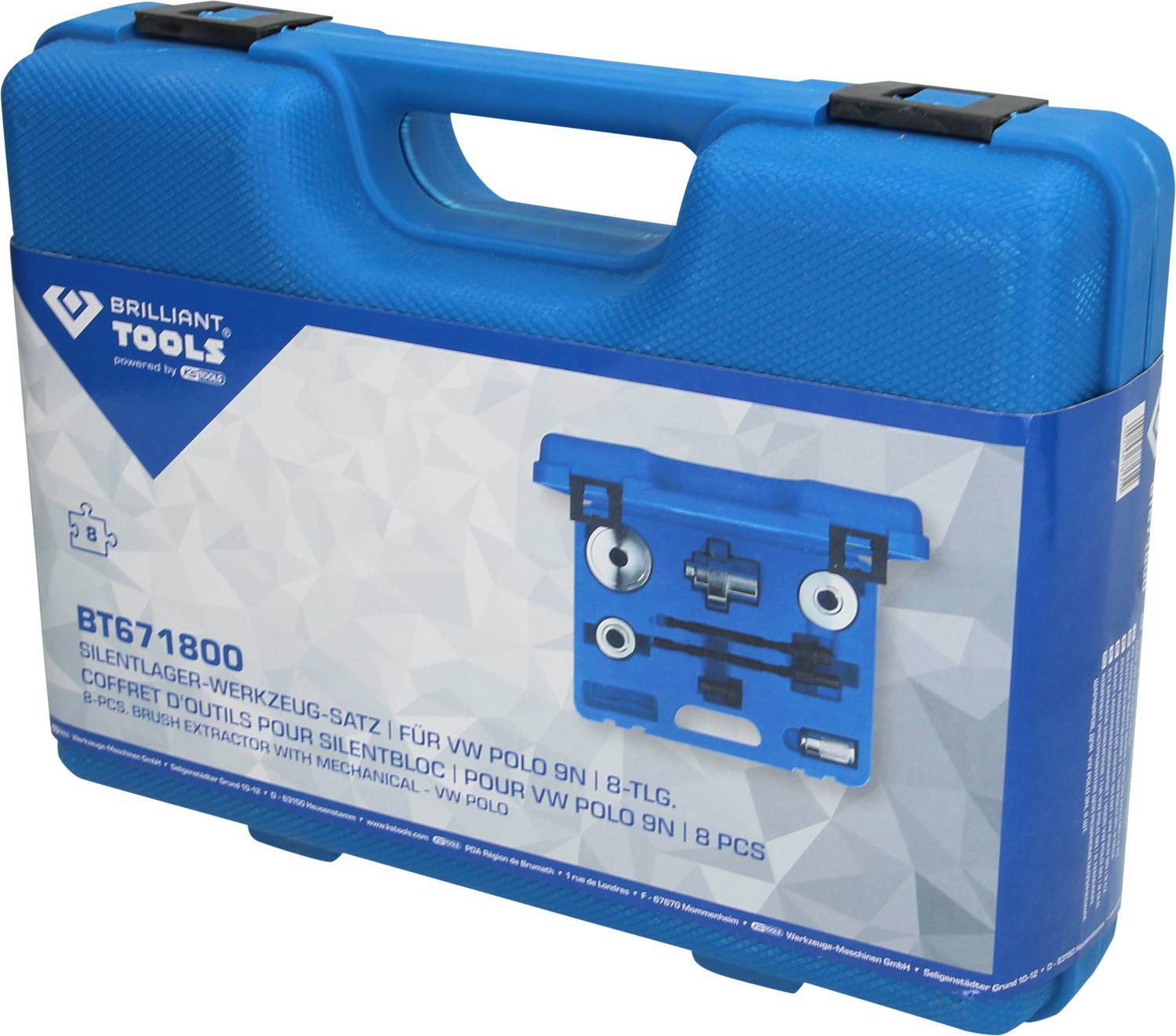 Silentlager-Werkzeug-Satz, für VW Polo 9N, 8-tlg Brilliant Tools BT671800