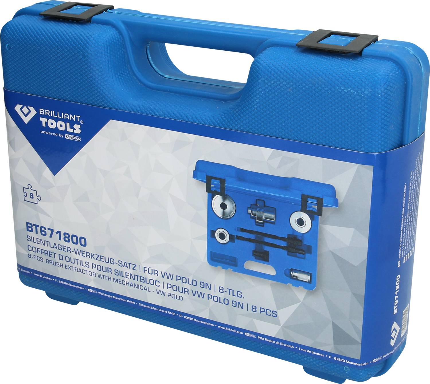 Silentlager-Werkzeug-Satz, für VW Polo 9N, 8-tlg Brilliant Tools BT671800