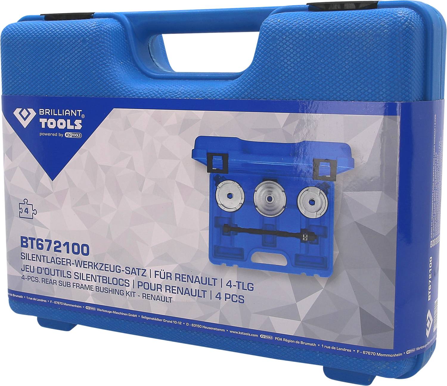 Silentlager-Werkzeug-Satz, für Renault, 4-tlg Brilliant Tools BT672100