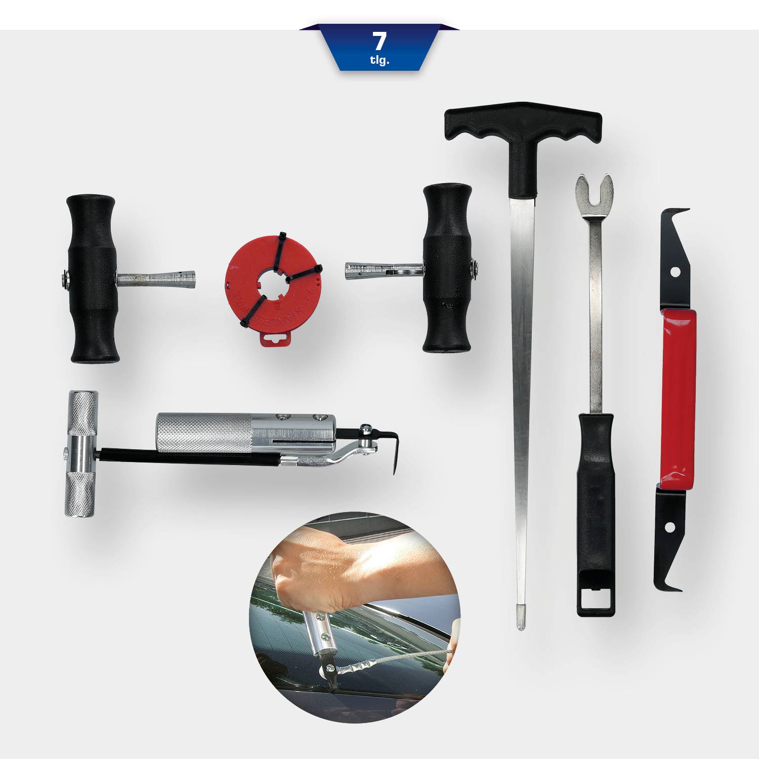 Brilliant Tools Windschutzscheiben-Ausbau-Satz, 7-tlg BT681100