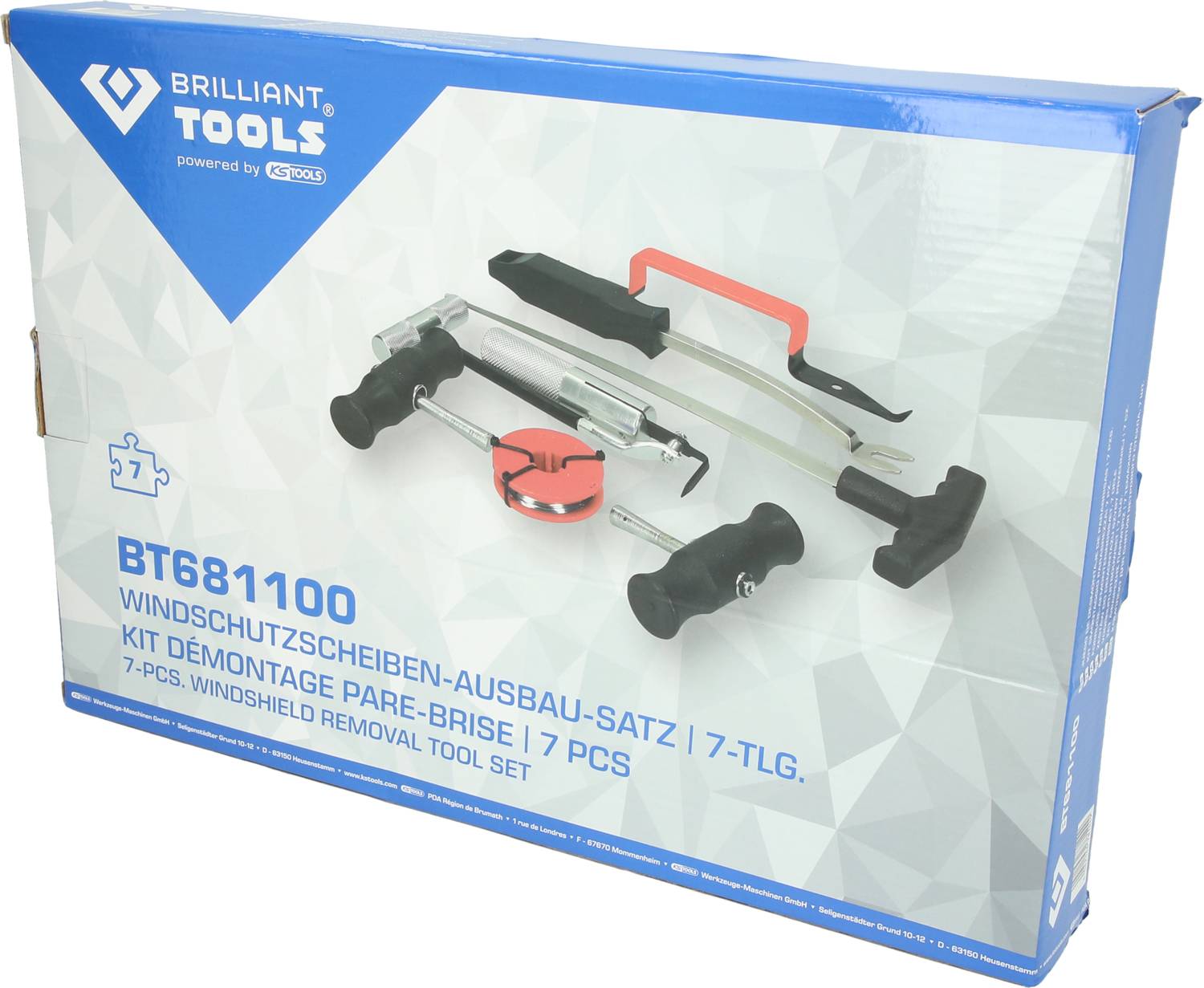 Windschutzscheiben-Ausbau-Satz, 7-tlg Brilliant Tools BT681100