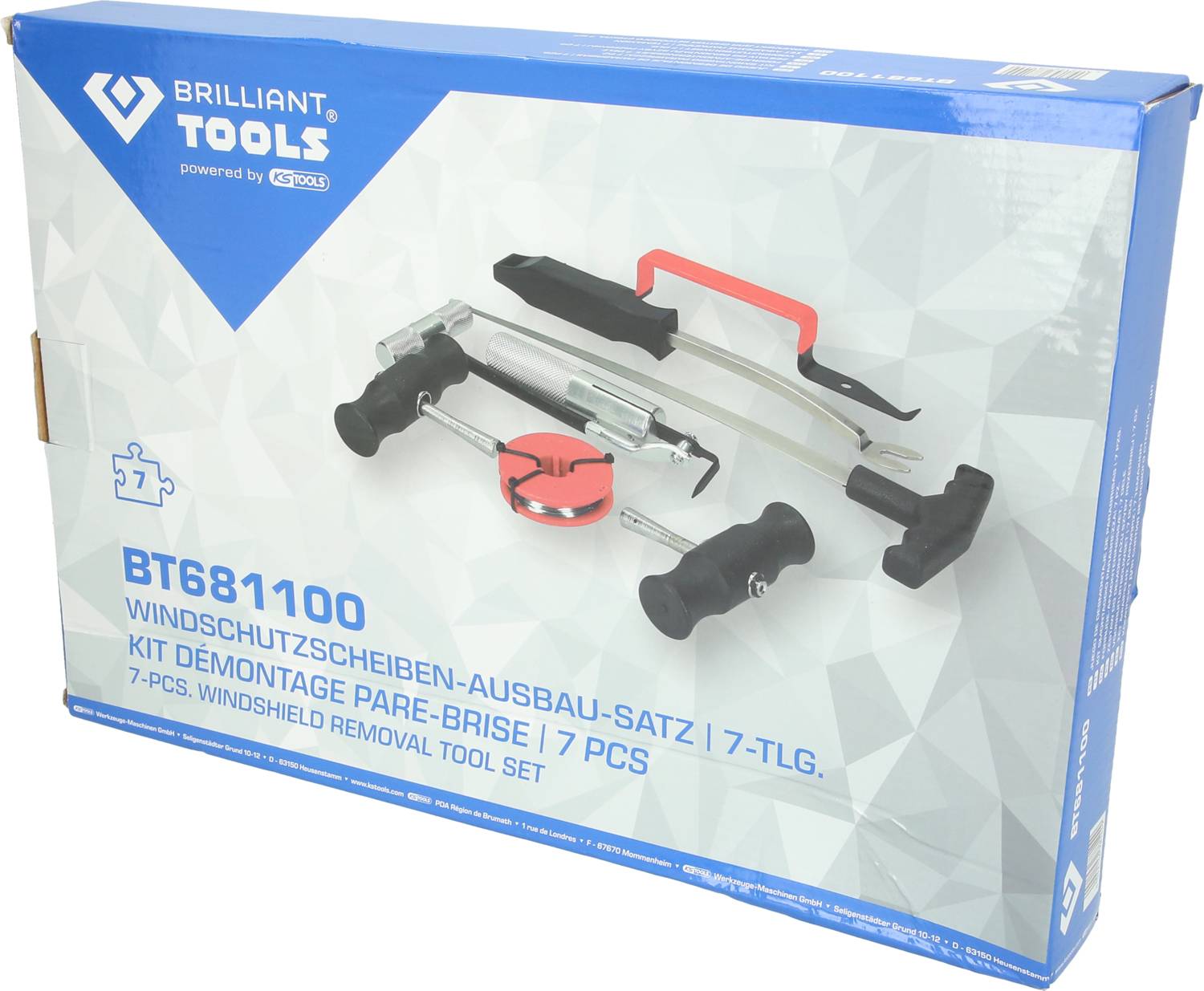 Windschutzscheiben-Ausbau-Satz, 7-tlg Brilliant Tools BT681100