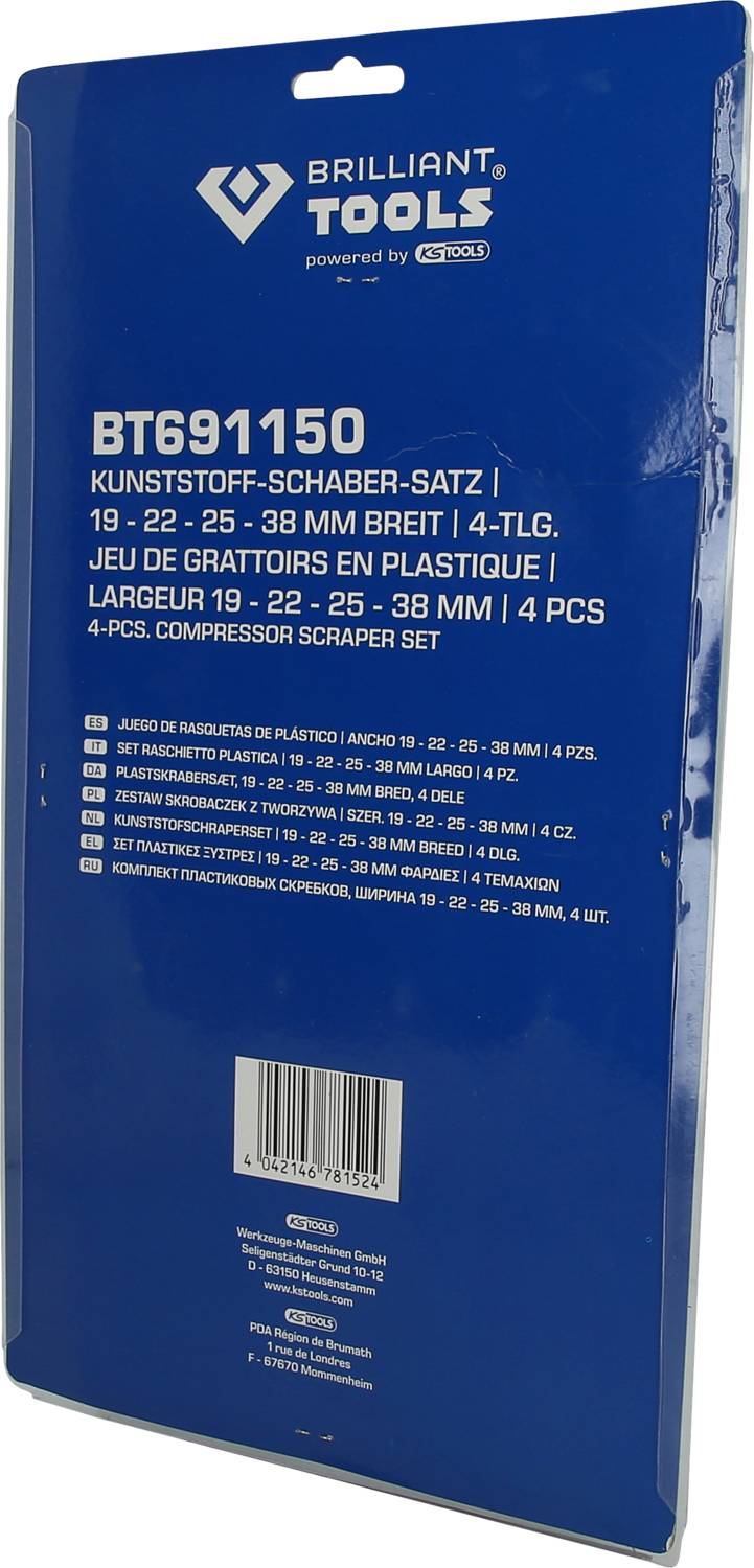 Kunststoff-Schaber-Satz, 4-tlg Brilliant Tools BT691150