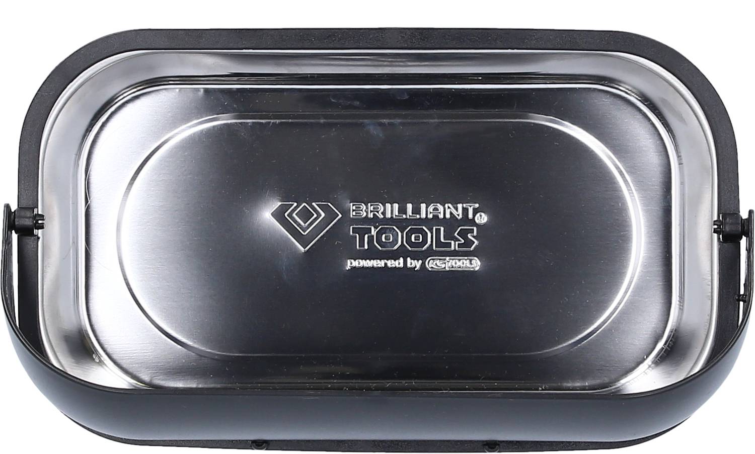 Magnetische Ablageschale aus Metall mit der Aufschrift 'Brilliant Tools powered by Gedore', verwendet zum sicheren Aufbewahren kleiner Metallteile.