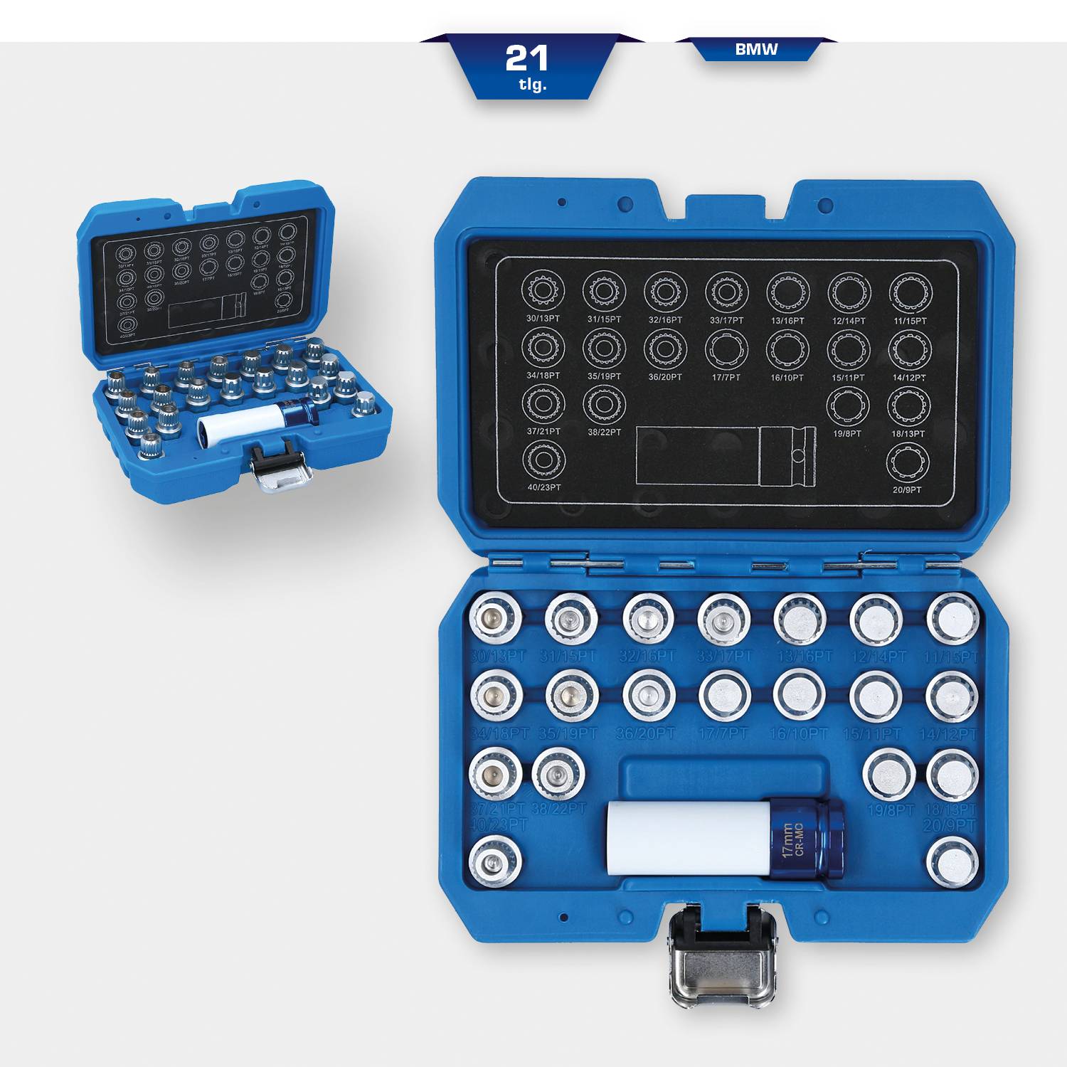 Felgenschloss-Sortiment für BMW, 21-tlg Brilliant Tools BT691230