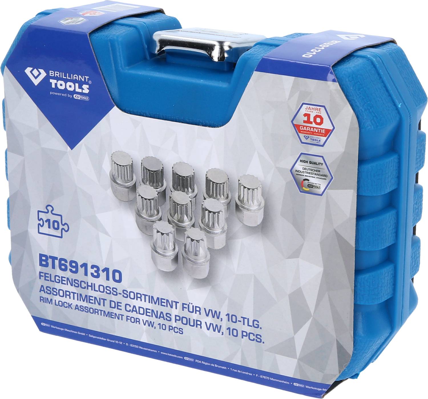 Felgenschloss-Sortiment für VW, 10-tlg Brilliant Tools BT691310