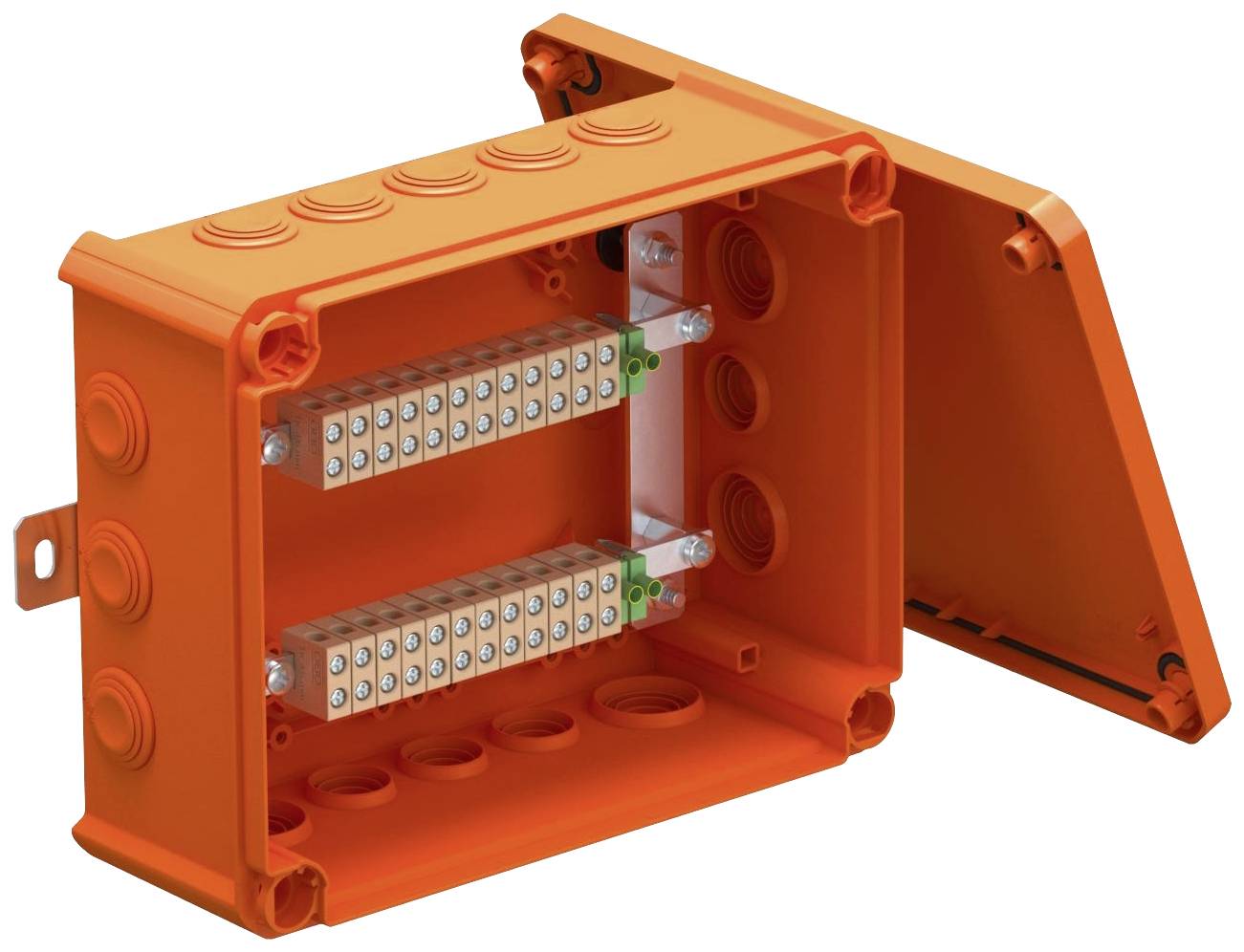 OBO Bettermann 7205770 Abzweigkasten mit Schraubklemmen, halogenfrei (L x B) 240mm x 190mm 1St.