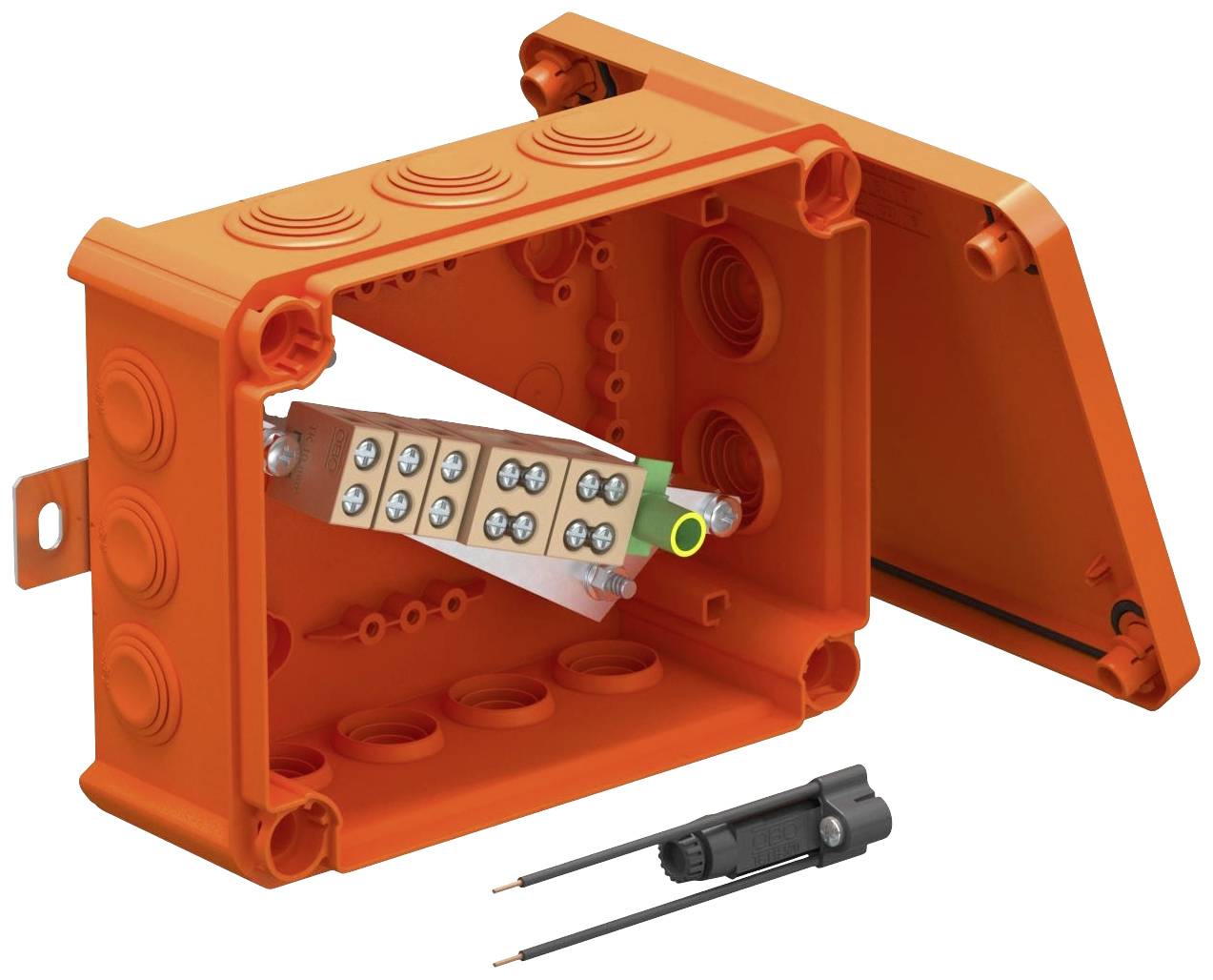 OBO Bettermann 7205754 Abzweigkasten mit Schraubklemmen, halogenfrei (L x B) 190mm x 150mm 1St.