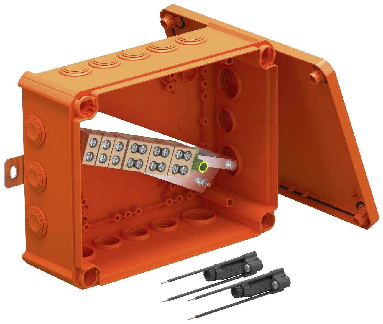 OBO Bettermann 7205762 Abzweigkasten mit Schraubklemmen, halogenfrei (L x B) 240mm x 190mm 1St.