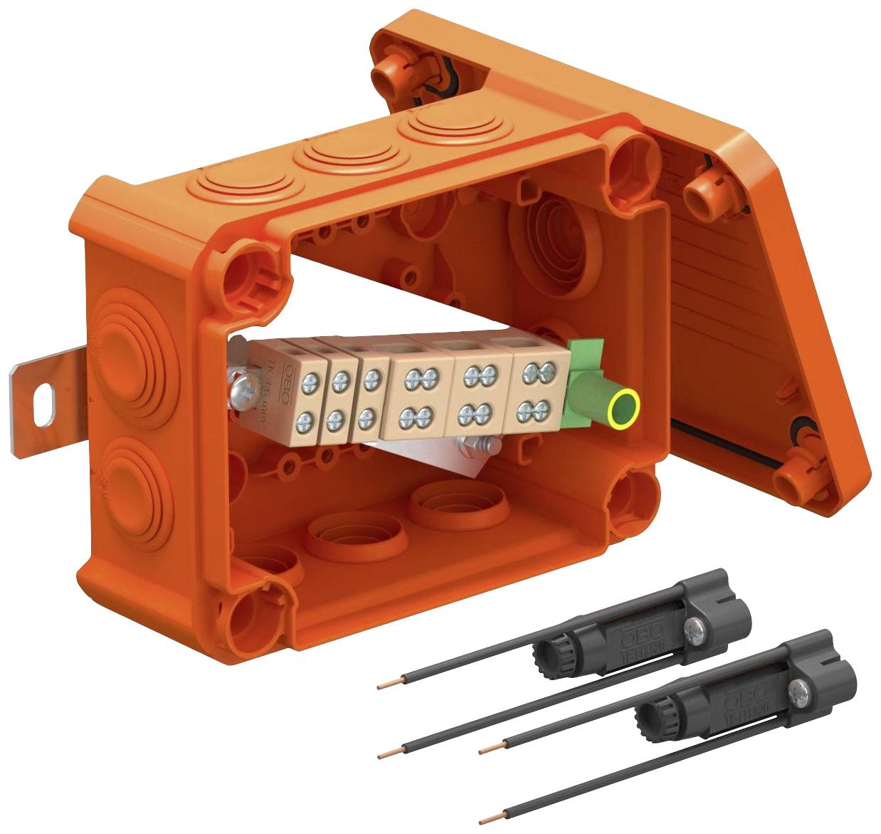 OBO Bettermann 7205758 Abzweigkasten mit Schraubklemmen, halogenfrei (L x B) 150mm x 116mm 1St.