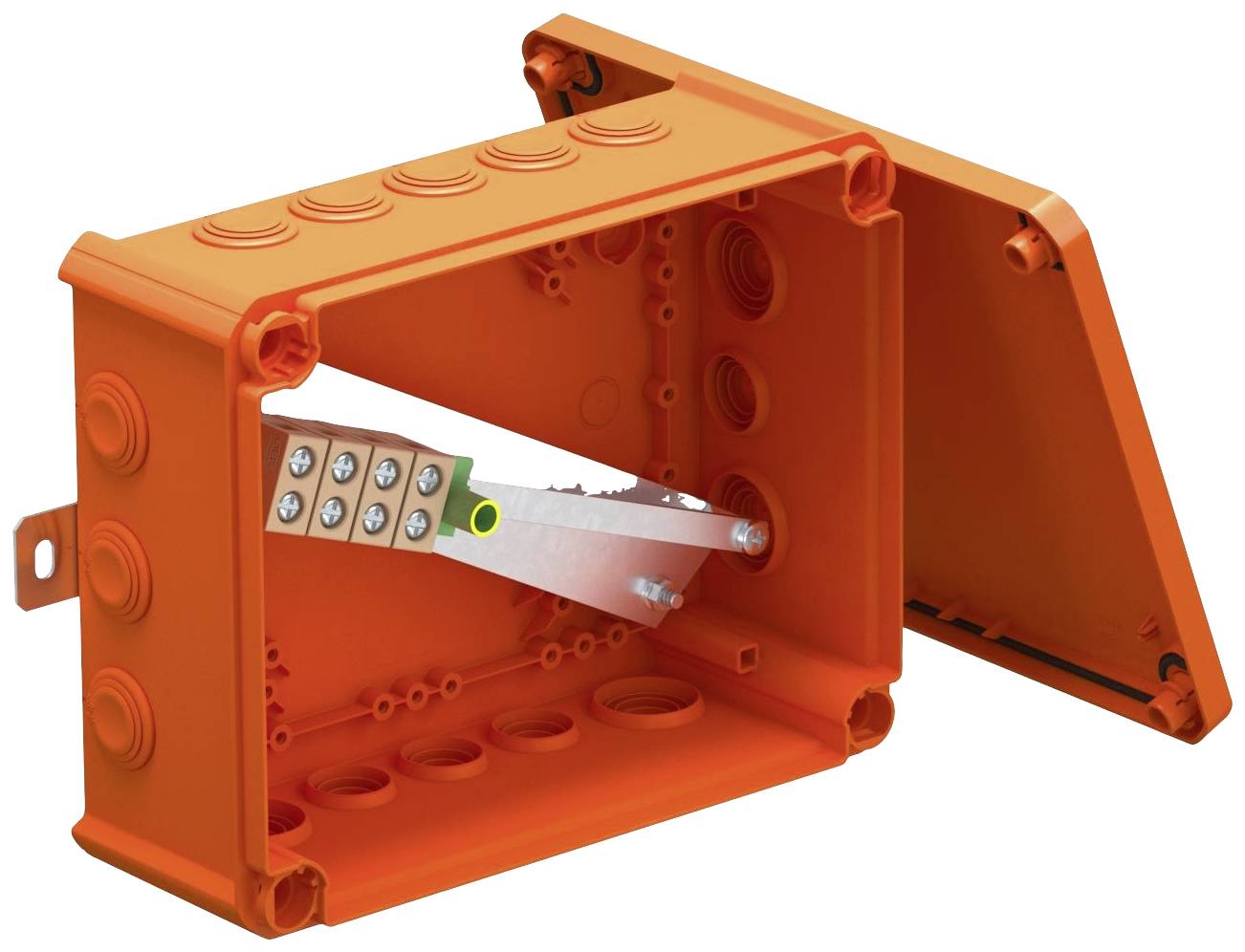 OBO Bettermann 7205744 Abzweigkasten mit Schraubklemmen, halogenfrei (L x B) 240mm x 190mm 1St.