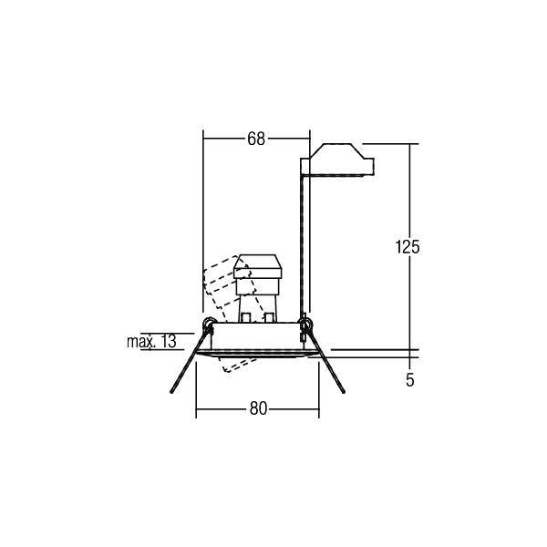 Brumberg 36145130 36145130 Einbauleuchte Halogen GU10 50 W