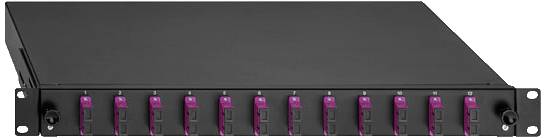 Rutenbeck 24 x SC-D OS2 grün LWL-Spleißbox 12 Port 1 HE