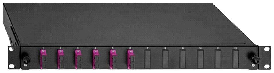 Rutenbeck 6 x LC-D OS2 blau LWL-Spleißbox 6 Port 1 HE