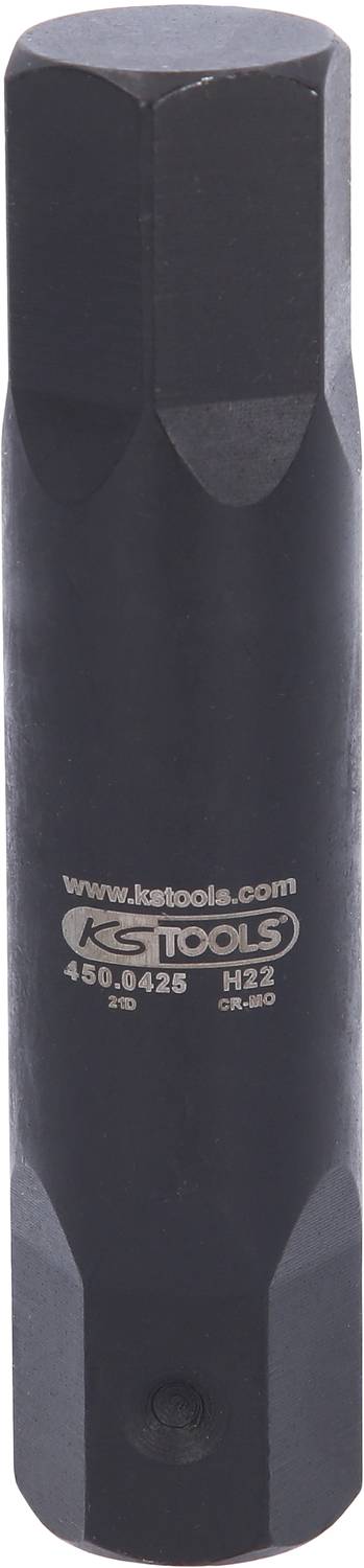 Ein schwarzer, sechskantiger Schraubenschlüssel mit der Aufschrift '450.0426 H22' und 'KS Tools' auf der Oberfläche.