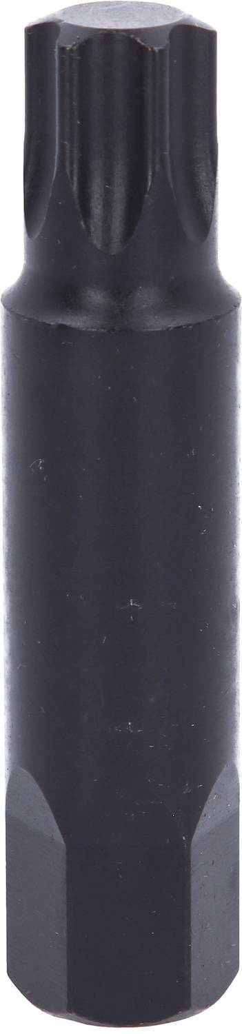 Abgebildet ist ein schwarzer Torx-Bit mit sechseckigem Schaft und sternförmigem Kopf, der in Werkstätten und bei Reparaturen genutzt wird.