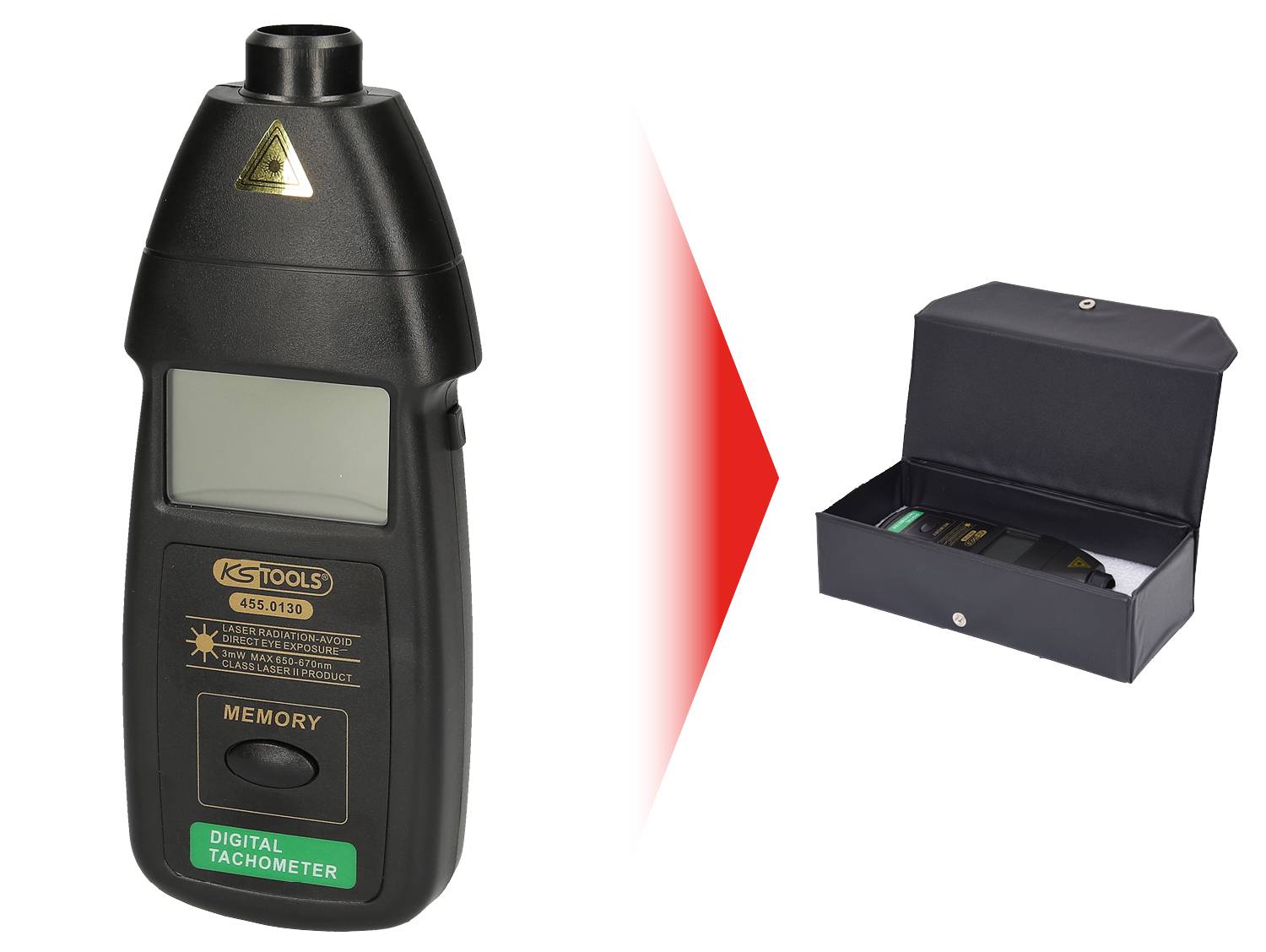 KS Tools 455.0130 Fotoelektronischer Drehzahlmesser