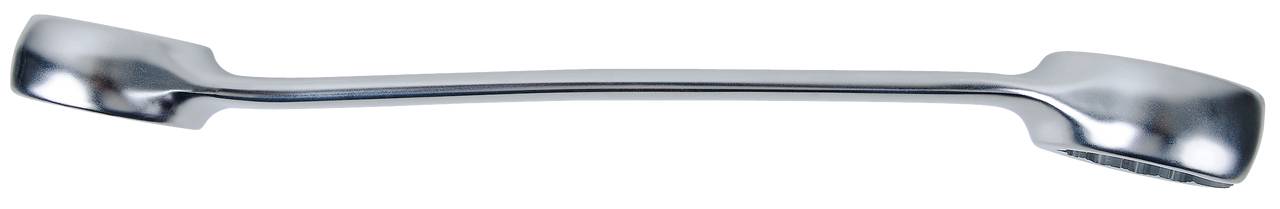 Metallischer Barkeeper-Werkzeugöffner, silbern, mit zwei verschiedenen Enden zum Öffnen von Flaschen.