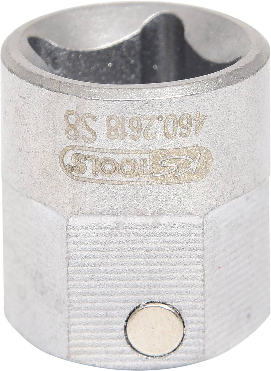 KS Tools 460.2618 Spezialeinsatz 4-kant mit Magnet, 8,0 mm, für SAF und Knorr Sättel