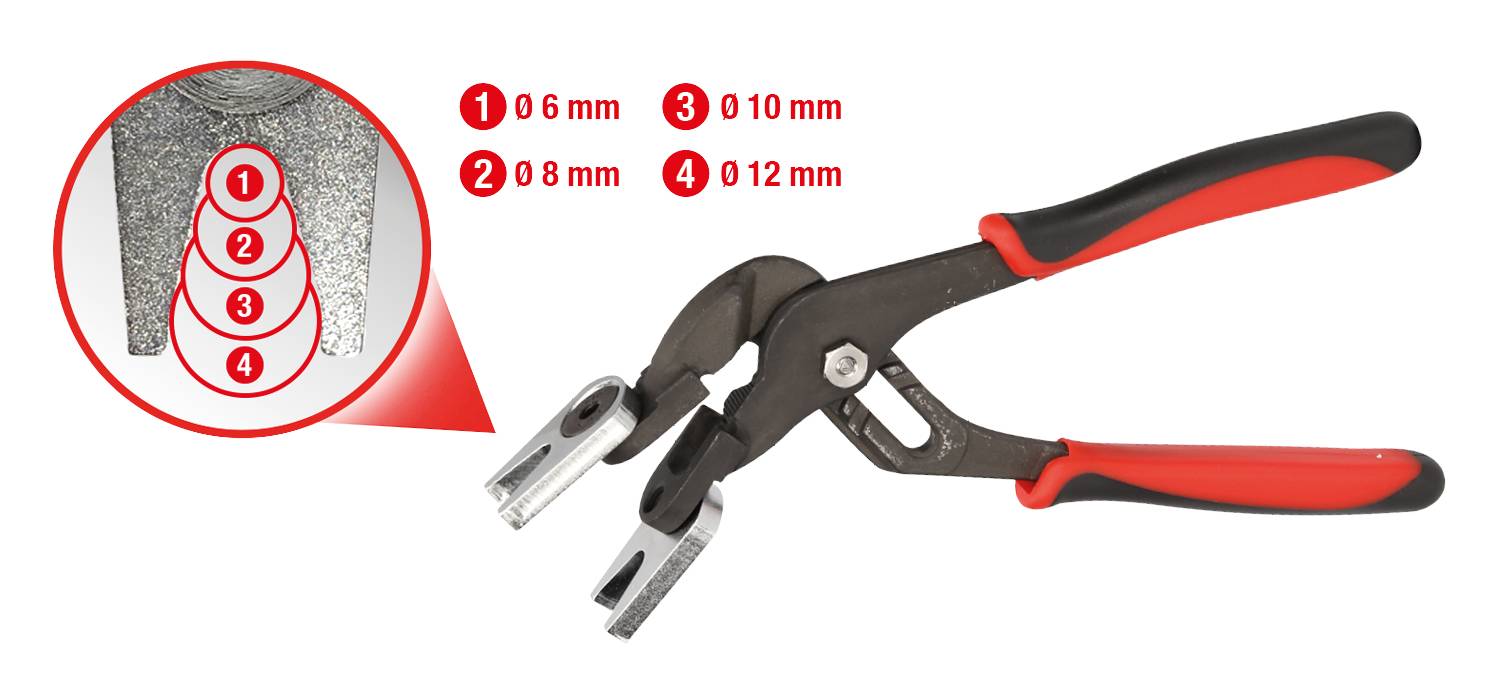 KS Tools 460.5095 Druckluft-Schnellverbinder-Lösezange, 6-12 mm