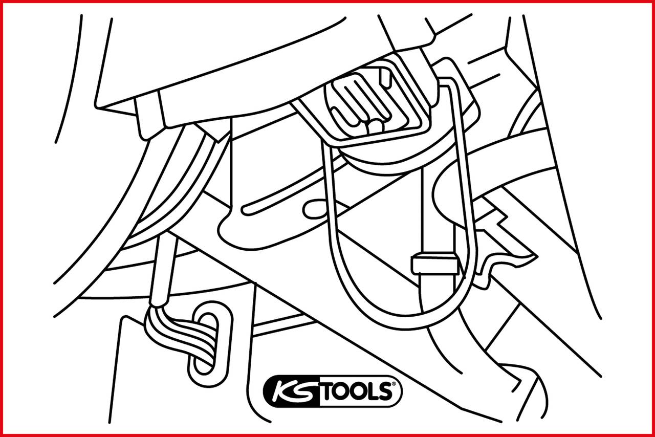 KS Tools 500.1310 Lenkradschloss-Federbügel für Mercedes, 2 Stück