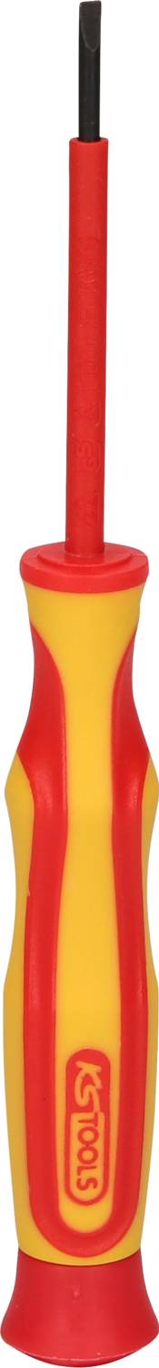 KS Tools Präzisions-Schraubendreher mit Schutzisolierung für Schlitzschrauben, 2,5mm 500.6141