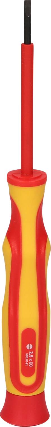 KS Tools Präzisions-Schraubendreher mit Schutzisolierung für Schlitzschrauben, 2,5mm 500.6141