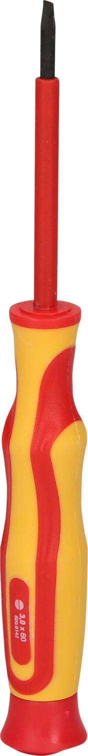 KS Tools Präzisions-Schraubendreher mit Schutzisolierung für Schlitzschrauben, 3,0mm 500.6142