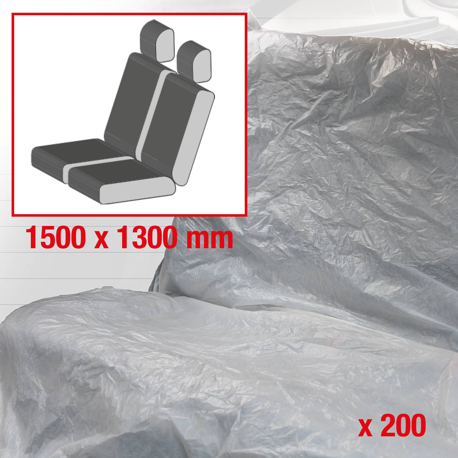 KS Tools 500.8084 Einweg-Doppelsitzschoner Polyethylen