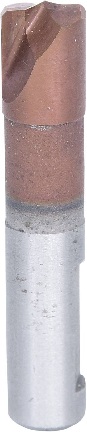 Bohrer mit zylindrischem Schaft aus Metall, teilweise kupferfarben. Verwendet für präzises Bohren in Materialien.
