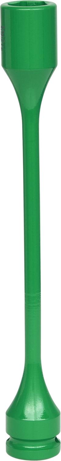 Grüner Plastiktrichter mit schmalem Hals und breiter Basis, vertikal ausgerichtet.
