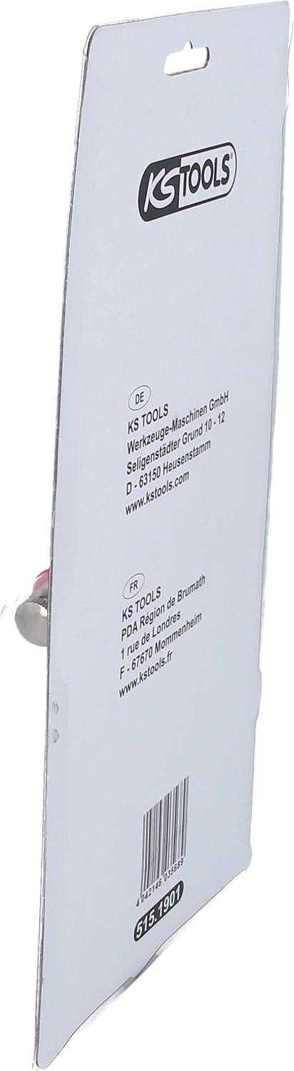 Verpackung mit Werkzeug der Marke KS Tools, Modell '516.5201', mit Barcode und Website-Informationen für Produktansicht.