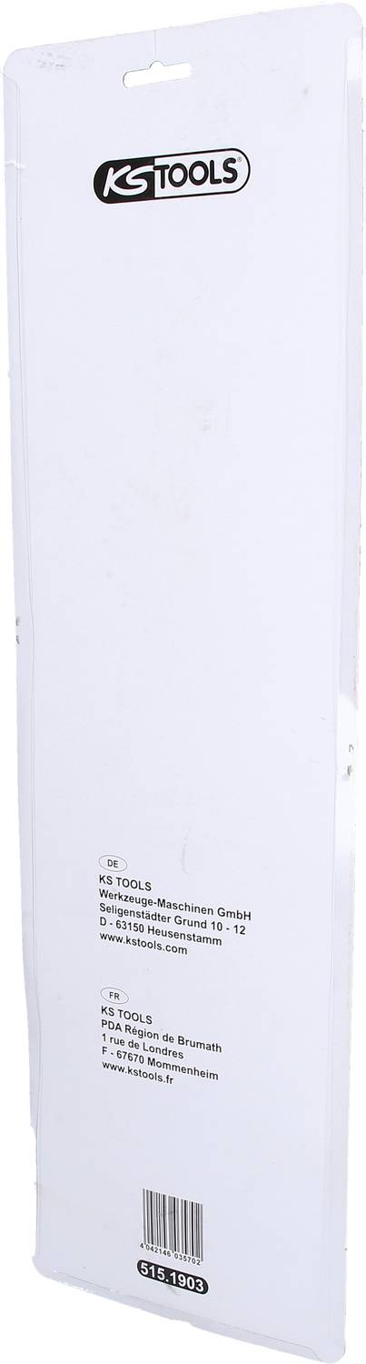 Verpackung von KS Tools, Detailinfo teilweise sichtbar.