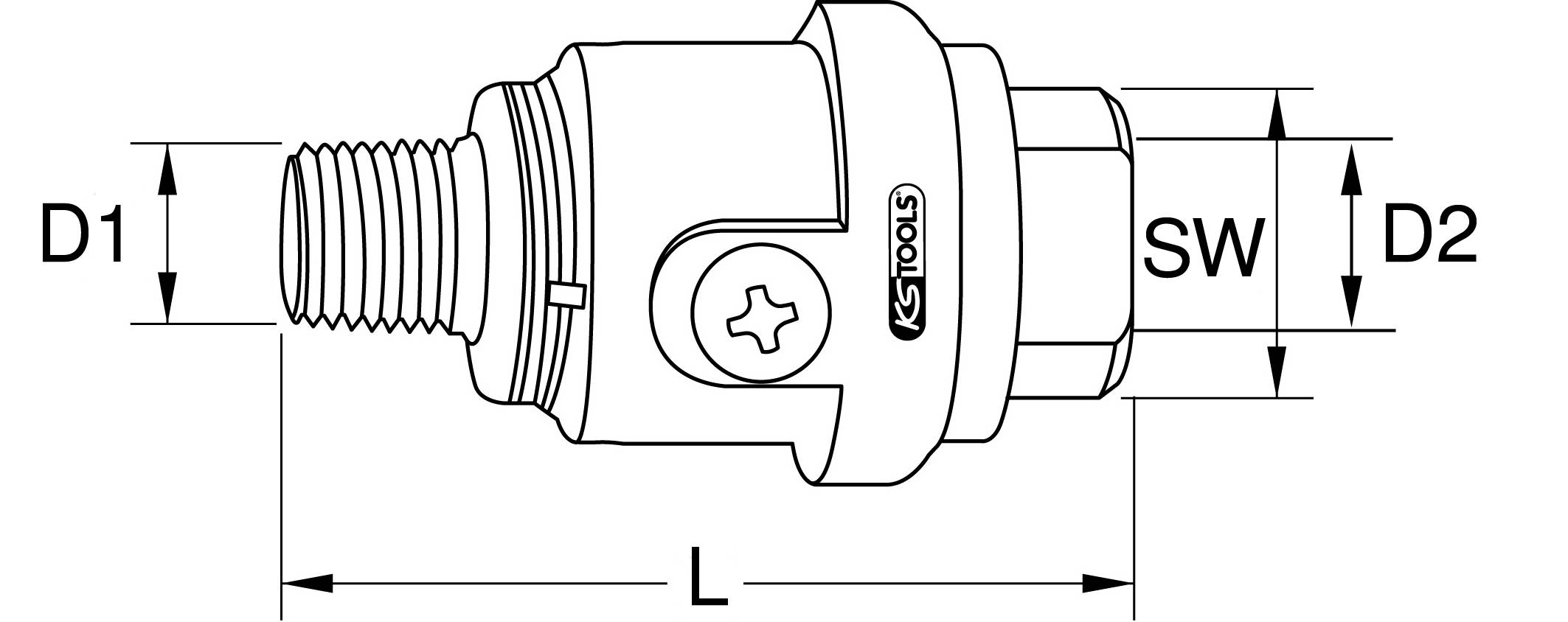 KS Tools 515.3360 Druckluft-Nebenöler