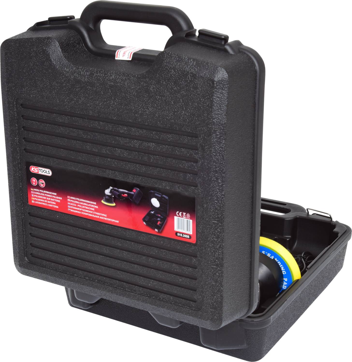 KS Tools 515.3555 Akku Poliermaschine 18.0V 1600 - 2300 U/min 175mm